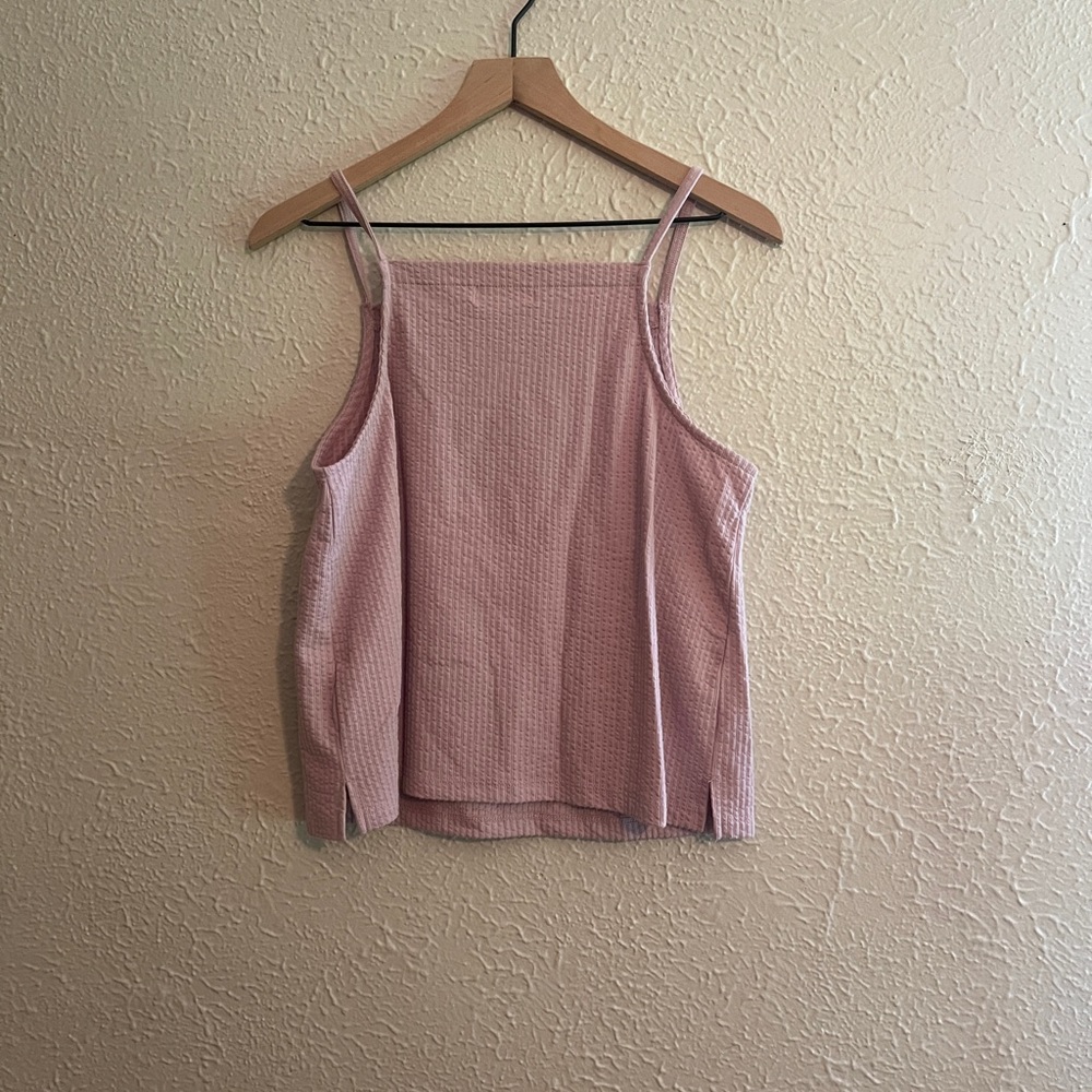 Madewell Lavender Textured Square Tank S - Picture 2 of 4